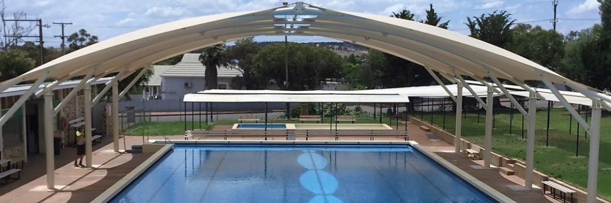 SWIMMING POOL TENSILE STRUCTURE